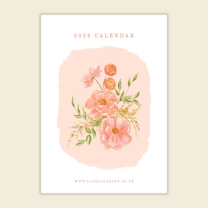 Floral Illustrated Calendar for wholesale by Laura Jade
