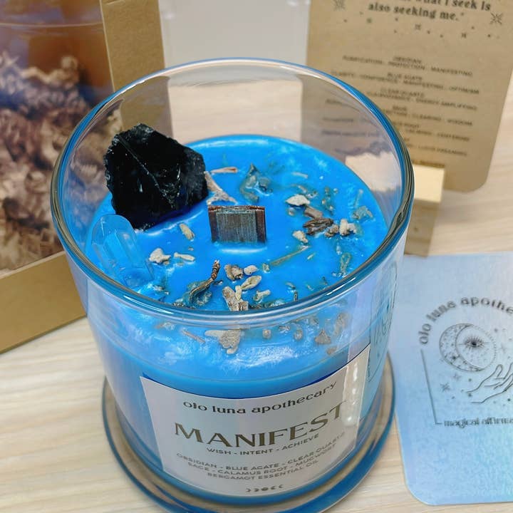 Ojo Luna Apothecary - Wholesale Jar/filled candle - Manifest Intention Candle3