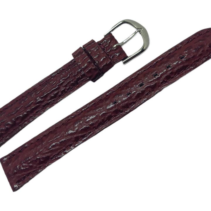 14mm purple Domed shark g leather watch strap for wholesale by BRACELETS MONTRE ACH