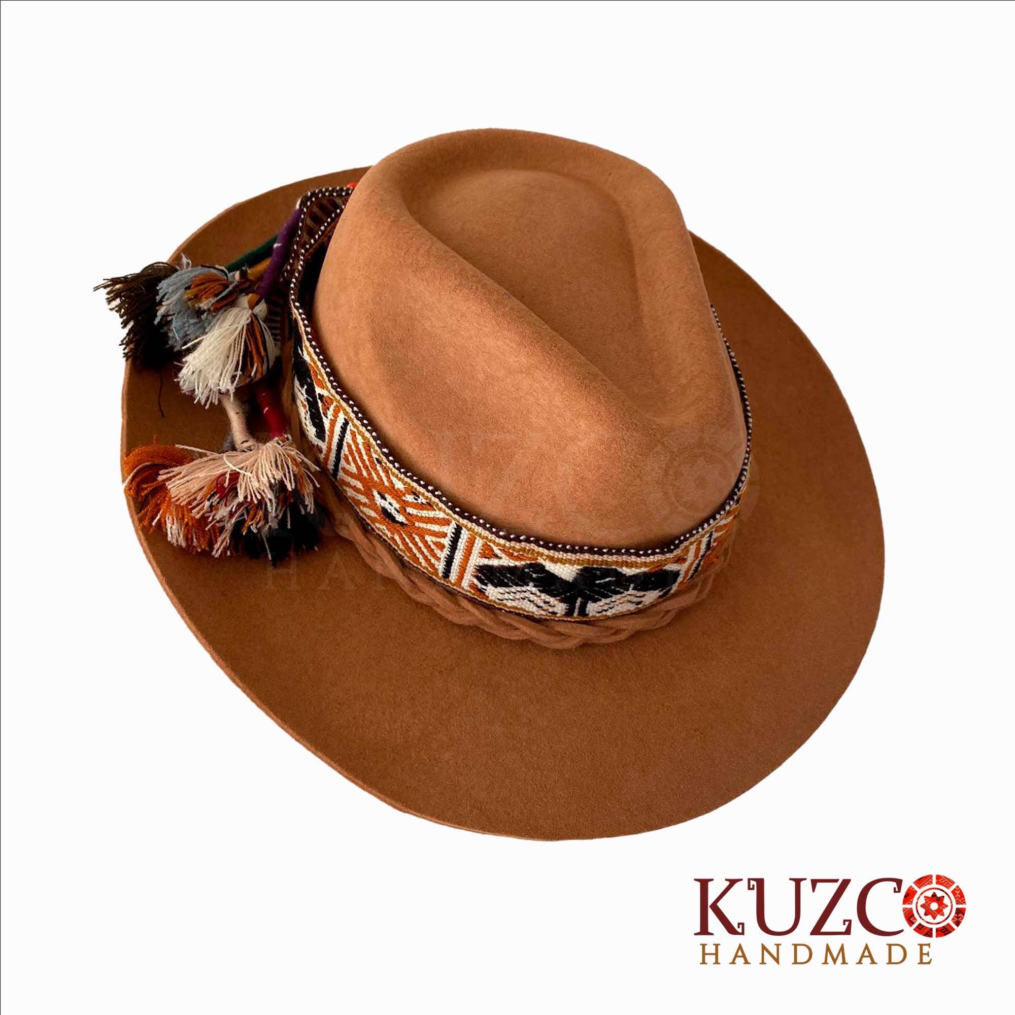 KuzcoHandmade - Wholesale Fedora - Women's - Cream & White Women's Fedora Hat with Inka-Q'ero Band3