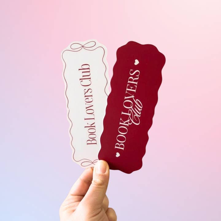 Book Lovers Club Die Cut Bookmark - Silk Touch for wholesale by Bookish Queen