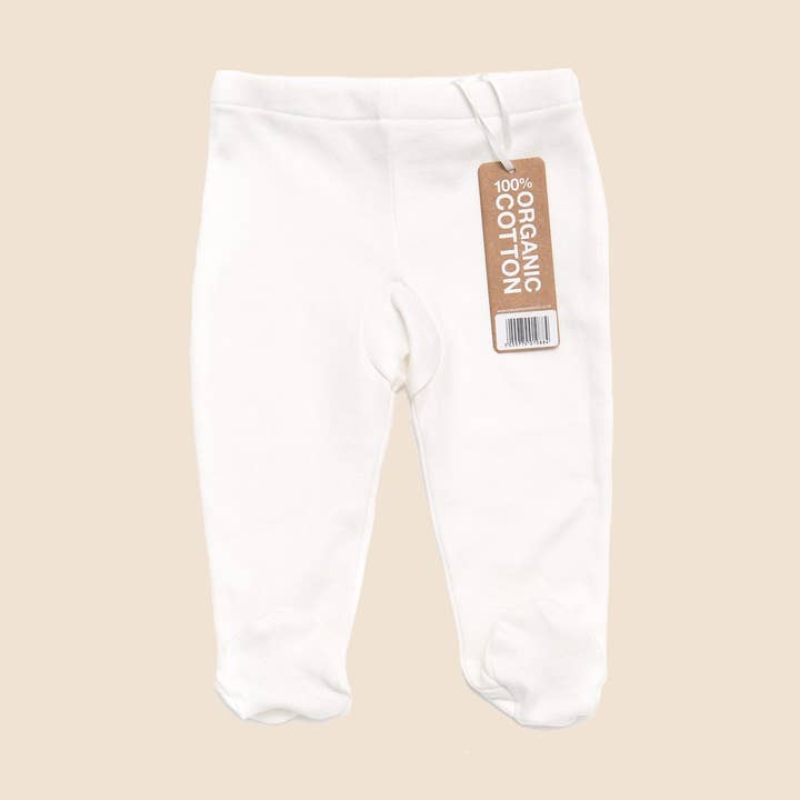 Natural Footed Baby Trousers - Single for wholesale by Little Green Radicals