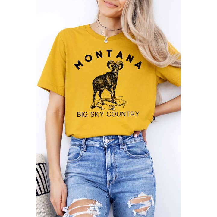 T-shirt graphique MONTANA BIG SKY COUNTRY pour la vente par A. BLUSH CO