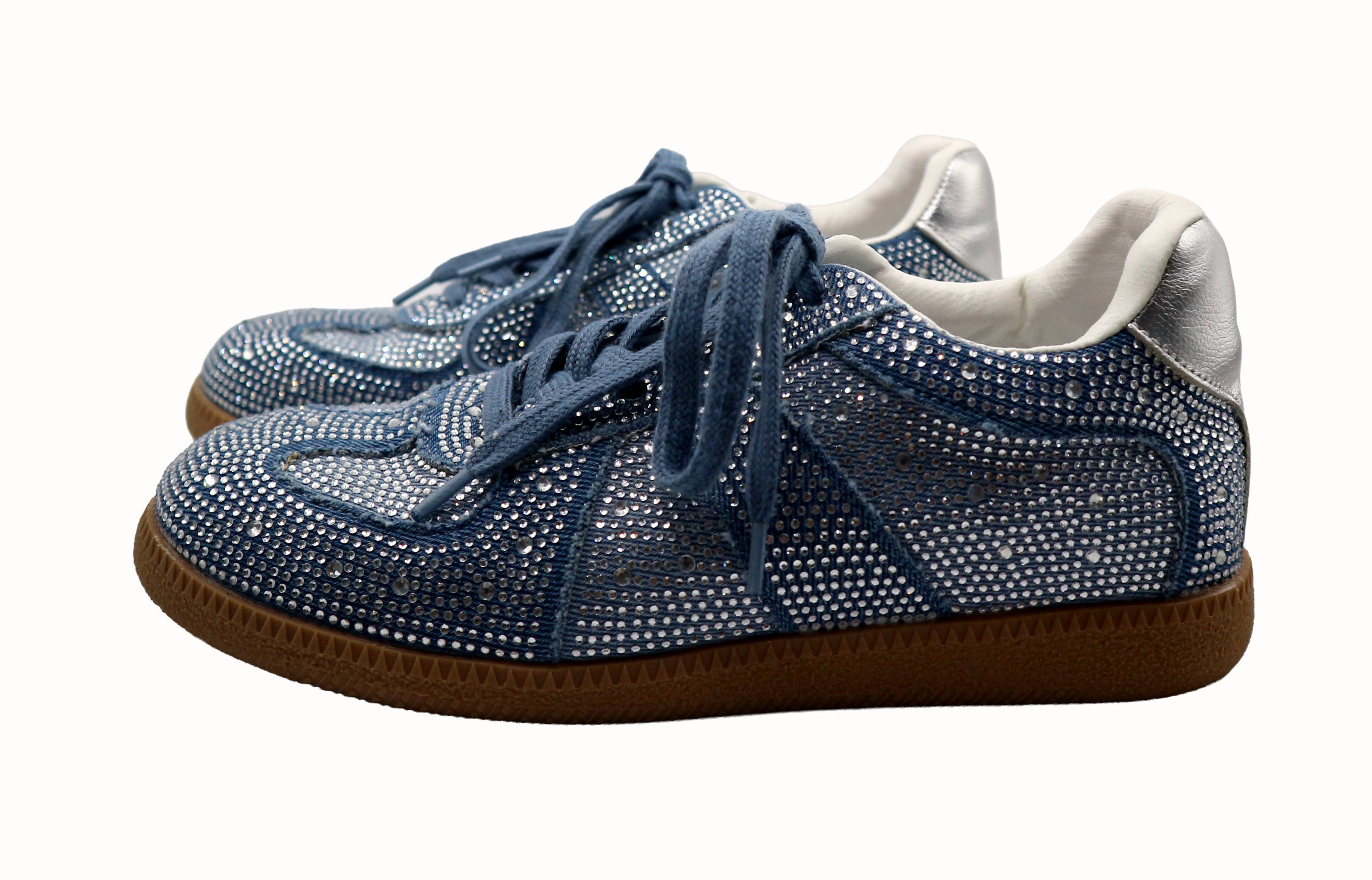 LAV-iSH/AIDANGUS PTY LTD - Wholesale Lifestyle trainers – Women′s - Denim Bedazzle Velvet Sneaker6