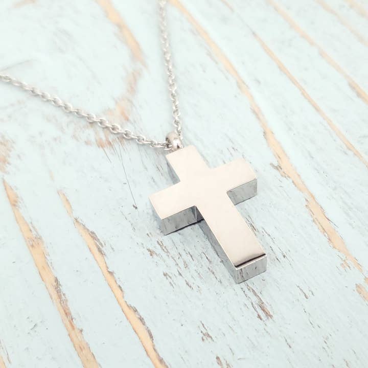 Just Vial - Vente Colliers à pendentif - Collier avec pendentif en forme de croix en acier inoxydable2