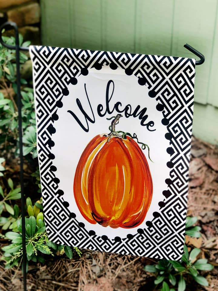 Garden Flag- Welcome Pumpkin for wholesale by Prince Design