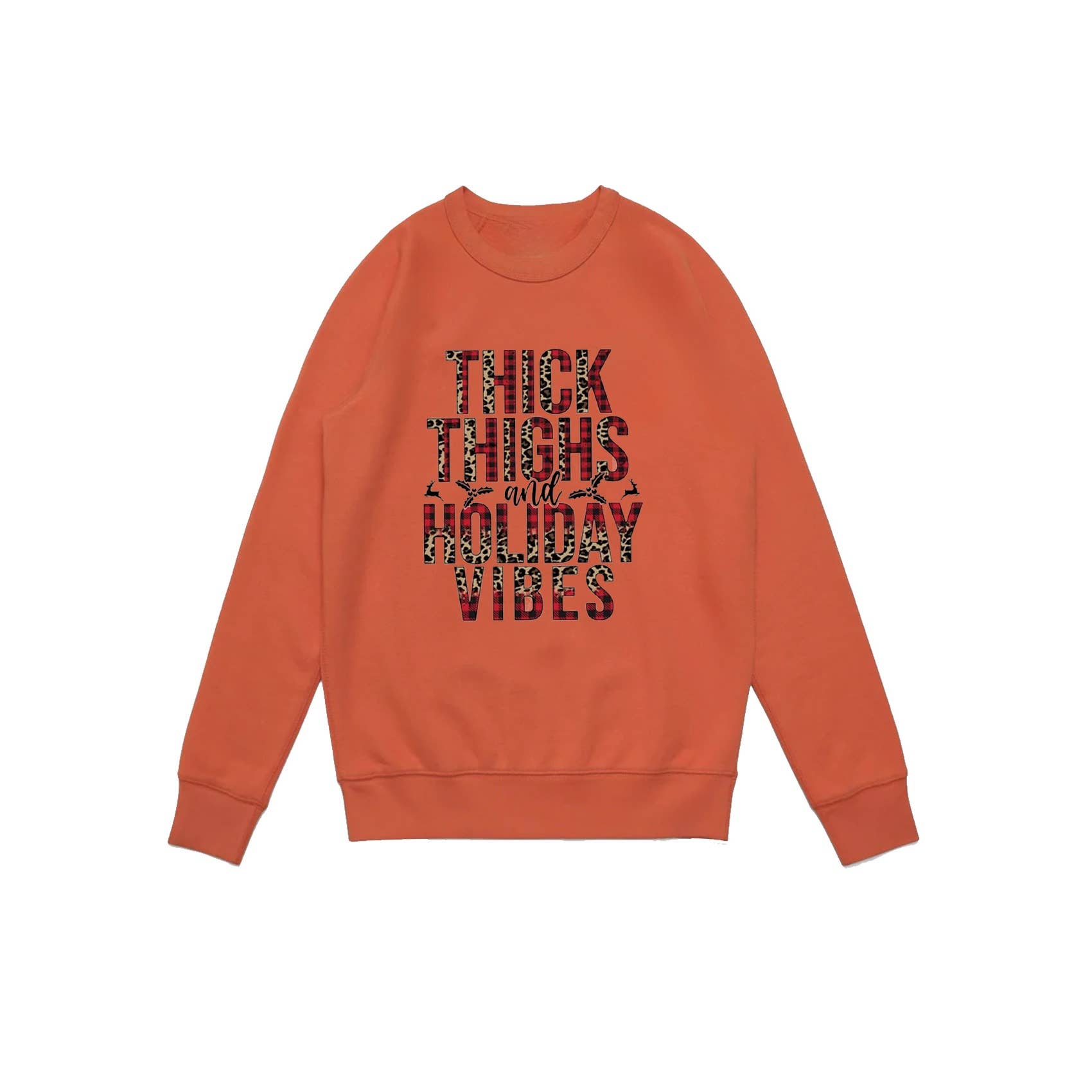 crashangel.us - Wholesale Hoodie - Women's - HUC-L4650 THICK THIGHS HOLIDAY VIVES GRAPHIC SWEATSHIRT2