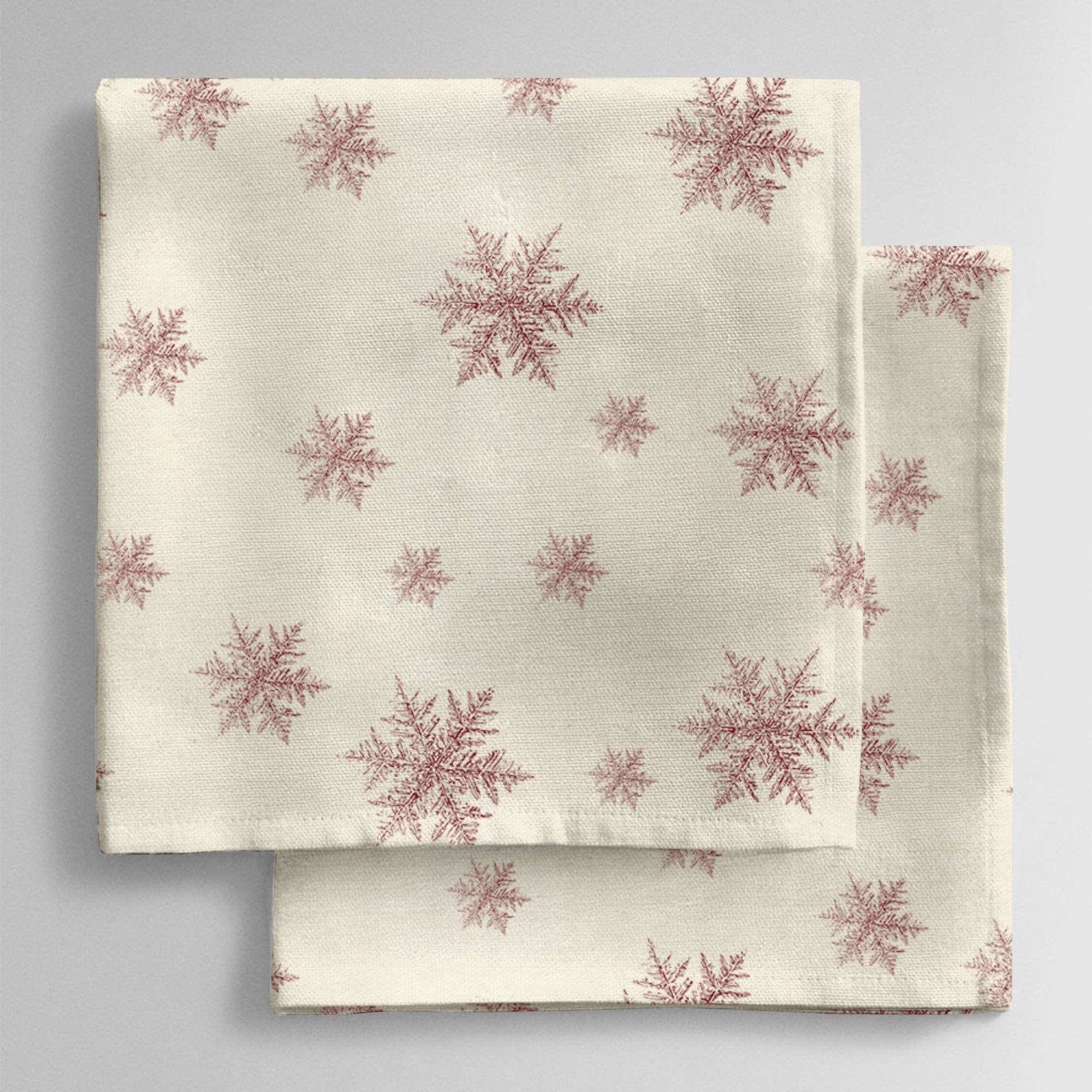 SG HOGAR - Vente Serviettes de table en tissu - Pack de 2 serviettes Red Snowflake 12250