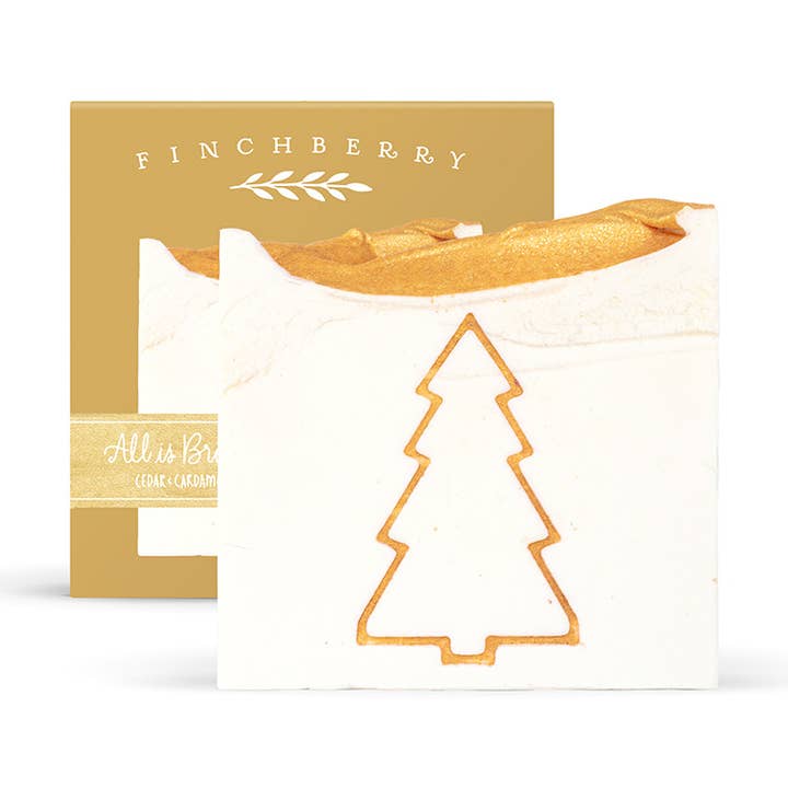 All is Bright Stocking Stuffer Vegan Holiday Boxed Soap for wholesale by FinchBerry