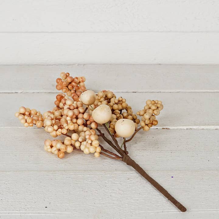 Impressive Enterprises, Inc. - Wholesale Artificial Flowers - 16in Bush-Beige Cream Pepper Berries with Pod Berries4