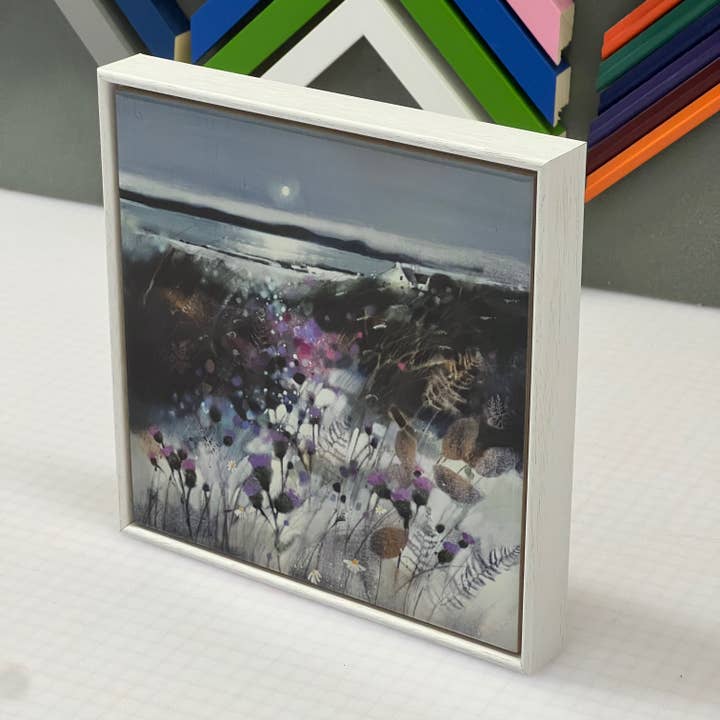 Emma S Davis Artist – wholesale Art print – 'Thistles, Kintyre'- Framed Ceramic Tile Art Print