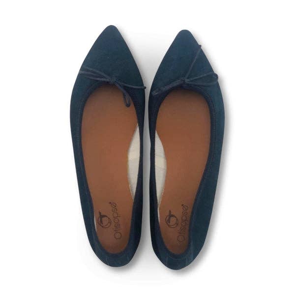 Otisopse - Wholesale Flats - Women's - Navy blue suede ballerinas3