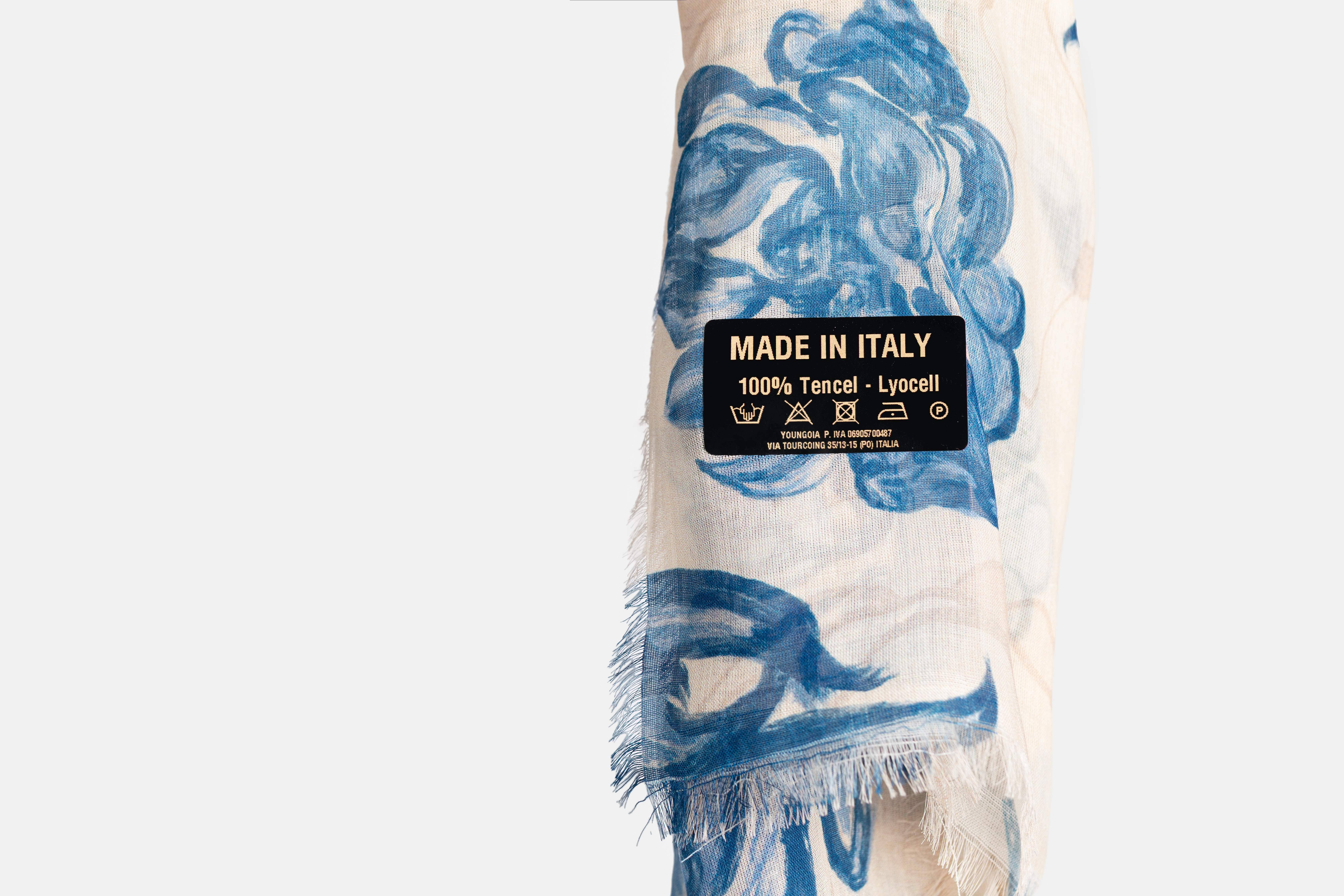 YOUNGOIA SRL - Venta al por mayor Bufanda - Mujer - Pañuelo de tencel puro - Fabricado en Italia