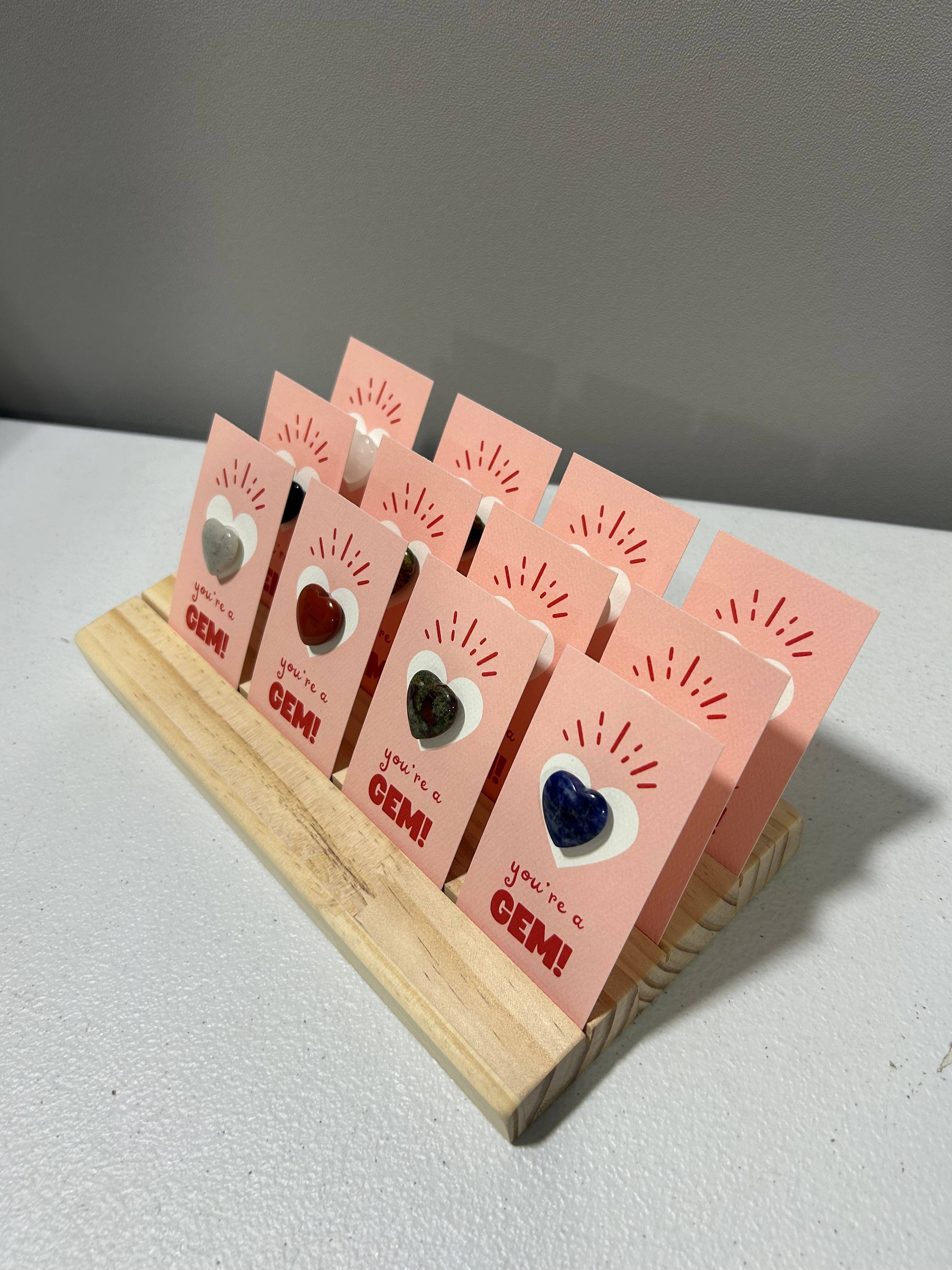 Pebble House - Vendita all'ingrosso Pietra/cristallo spirituale - Biglietto di Auguri Mini con Cuore e Cristallo « You're a Gem! » - Cristalli e Pietre5