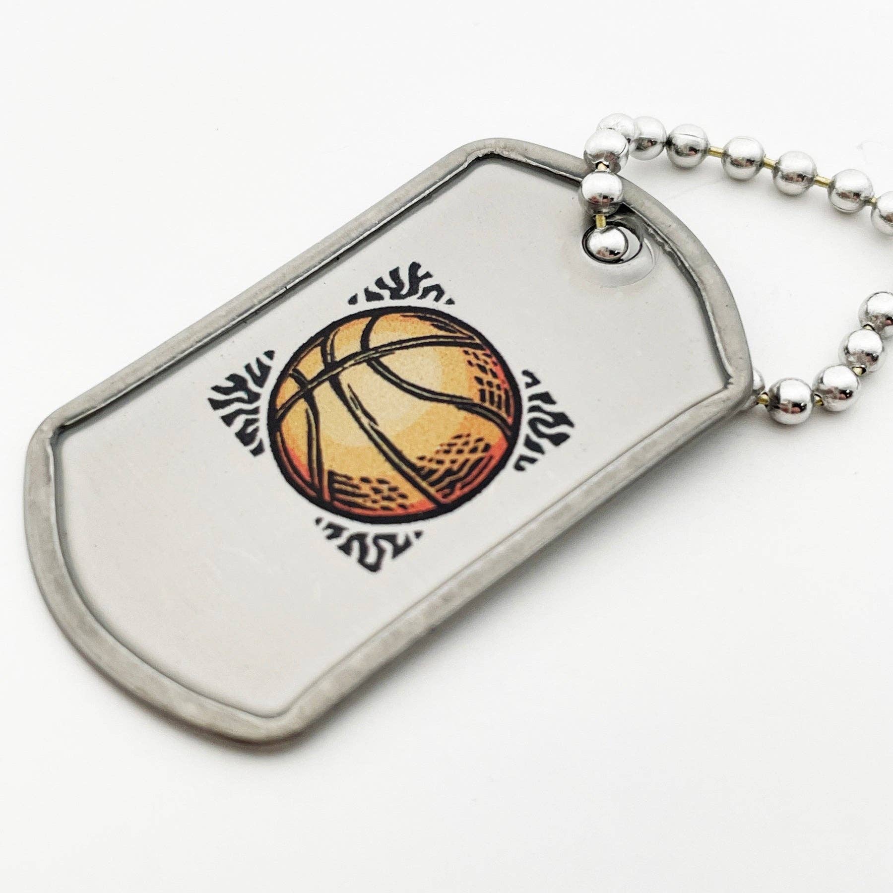 Forgiven Jewelry - Wholesale Pendant/Charm Necklace - Basketball Mini Dog Tag Philippians 4:13 Necklace 30 Inch Ball Chain3