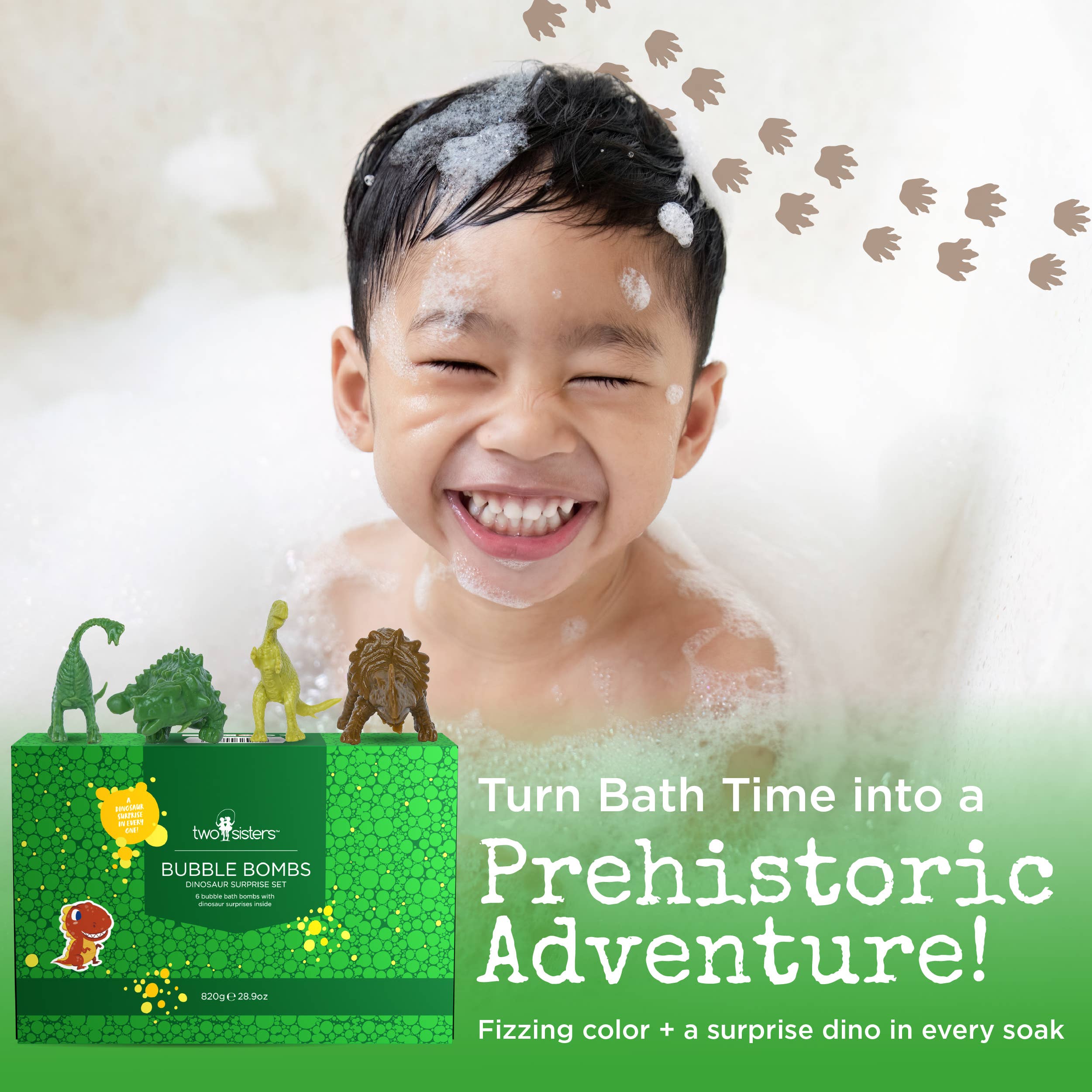 Two Sisters Spa - Wholesale Bath Bomb/Fizz - Dinosaur Kids Bath Bombs Gift Set with Toys Inside – 6 Pack9