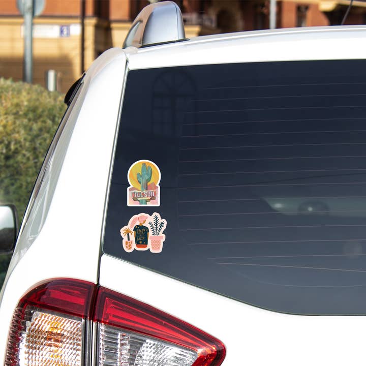 Juju and Moxie - Wholesale Sticker - Tucson Saguaro Neon Sign Arizona Holographic Vinyl Sticker3