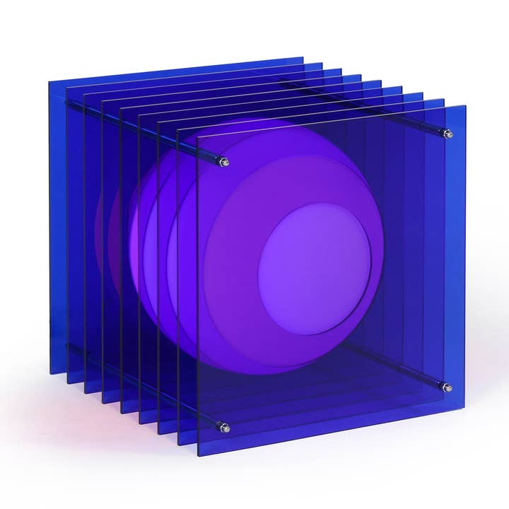 Lớp grand carré en acrylique bleu pour la vente par BANG