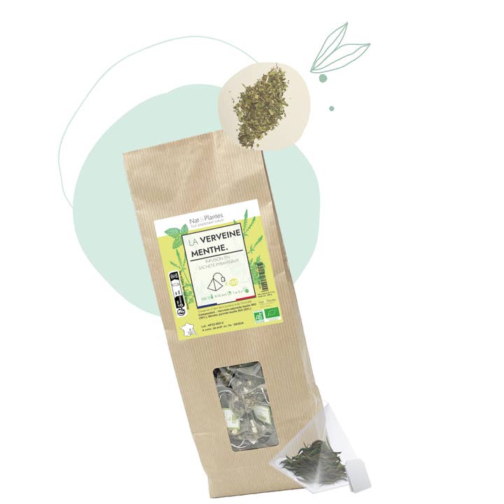 Verbena Organic Mint Pyramid Bags x 100 Bulk for wholesale by Nat&Plantes