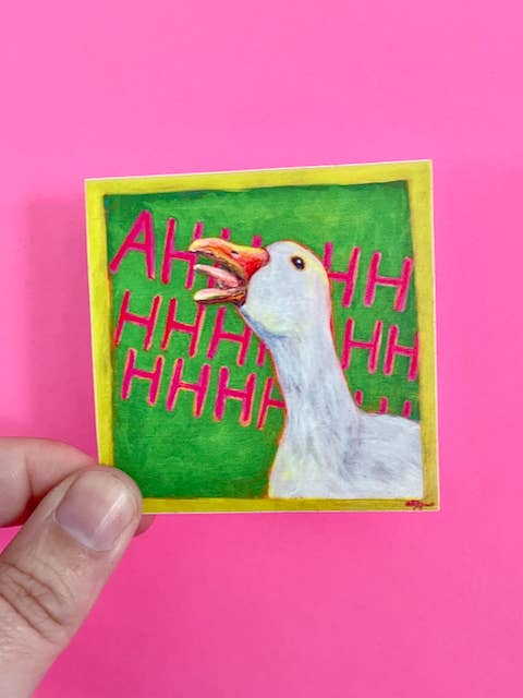 Screaming Goose 2.5" Vinyl Sticker for wholesale by Unruly Wit