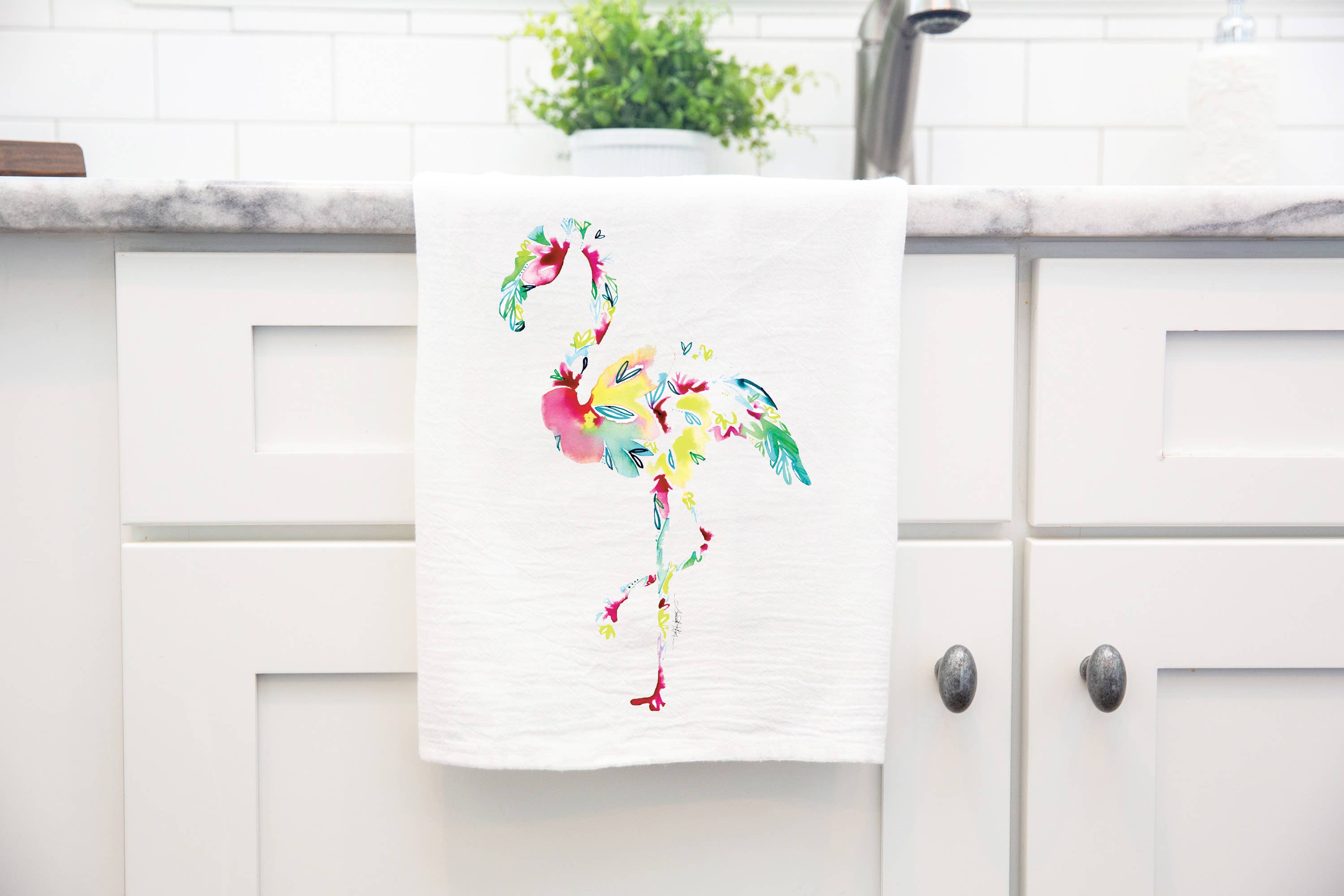 Amanda Klein Co. – Engroshandel Viskestykke – Flamingo mel sæk viskestykke4