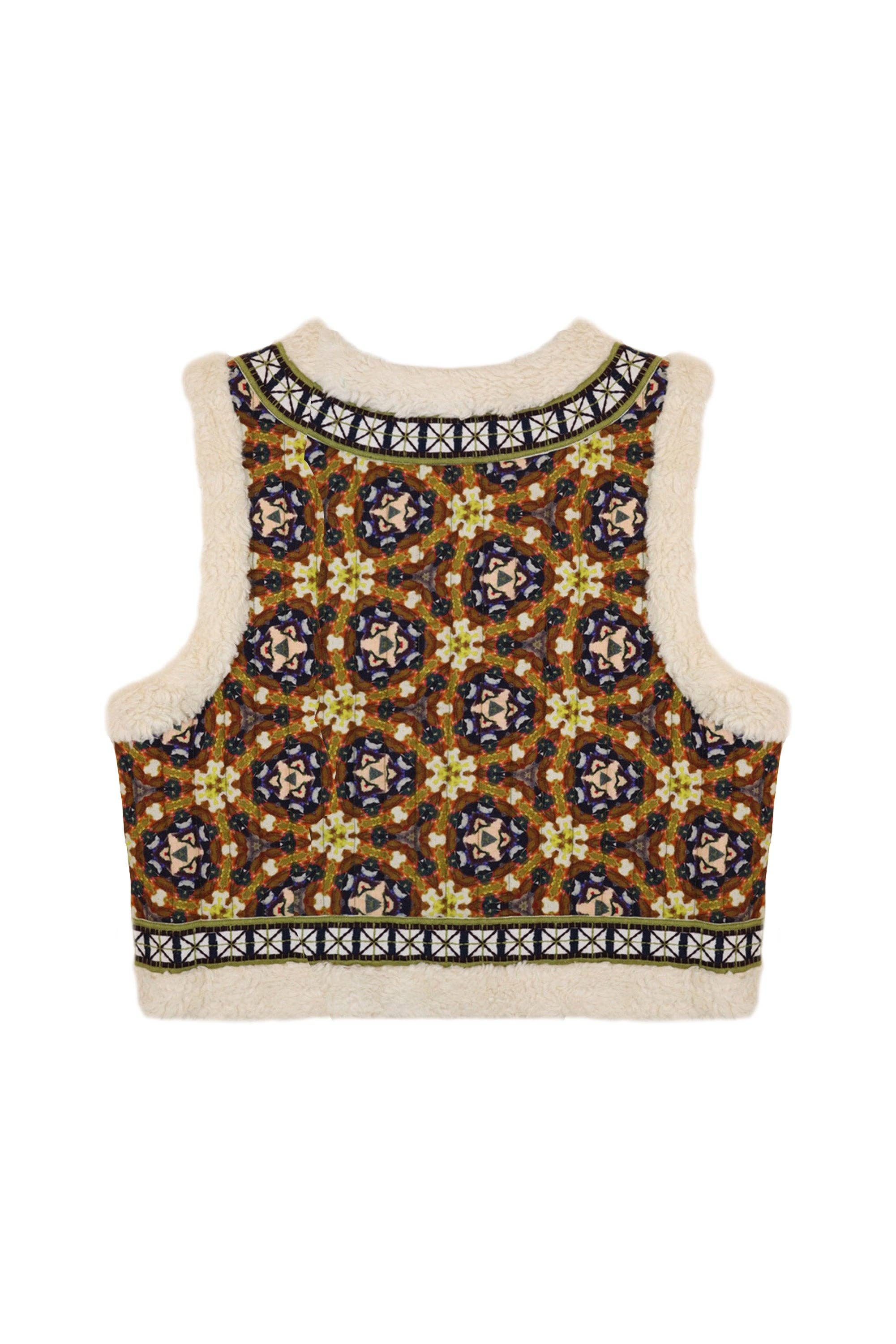 Brooks Avenue - Wholesale Outerwear Vest - Women's - The Willow Sherpa Reversible Vest - Chestnut Swirl9