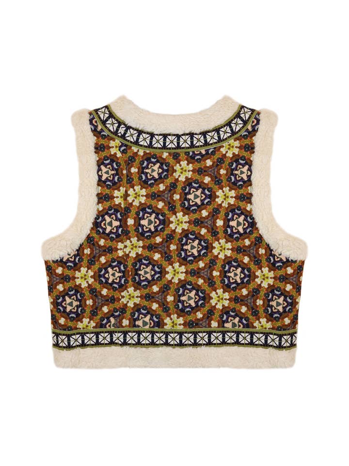 Brooks Avenue - Wholesale Outerwear Vest - Women's - The Willow Sherpa Reversible Vest - Chestnut Swirl9