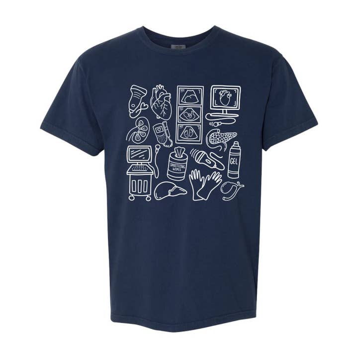 Meg Ann Co. - Wholesale Screen Printed T-Shirt - Unisex - Ultrasound Doodles T-Shirt1