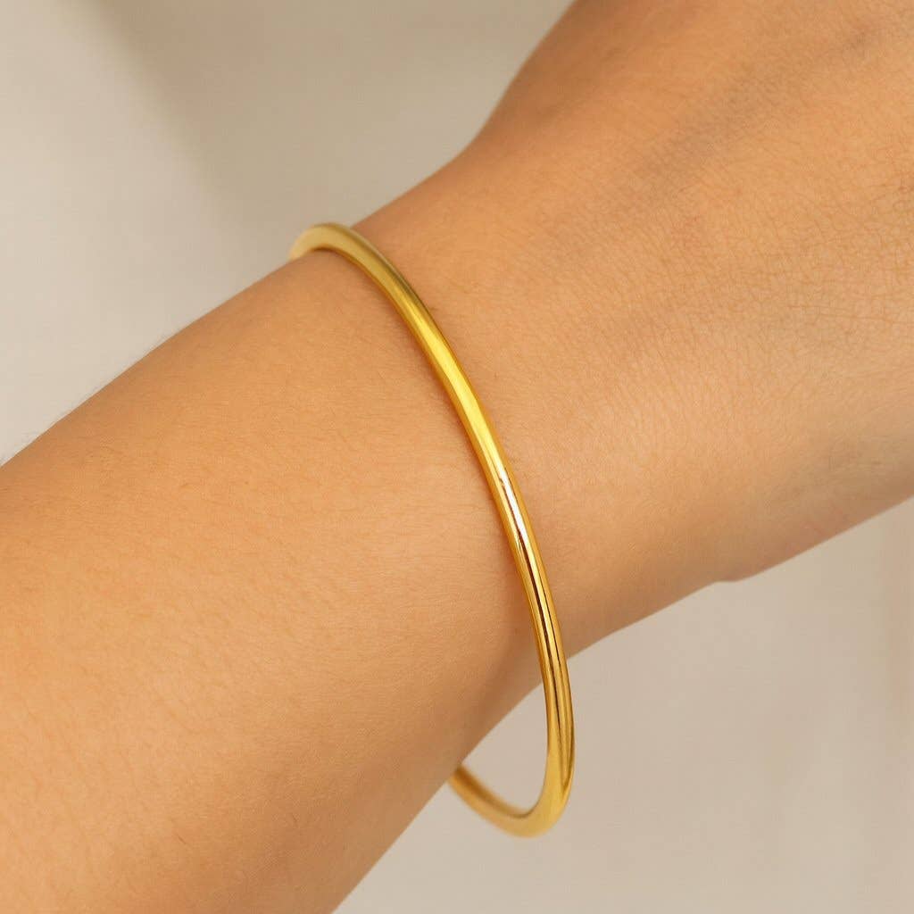 Augusta Jewellery – wholesale Bangle bracelet – Plain Gold Bangle Bracelet2