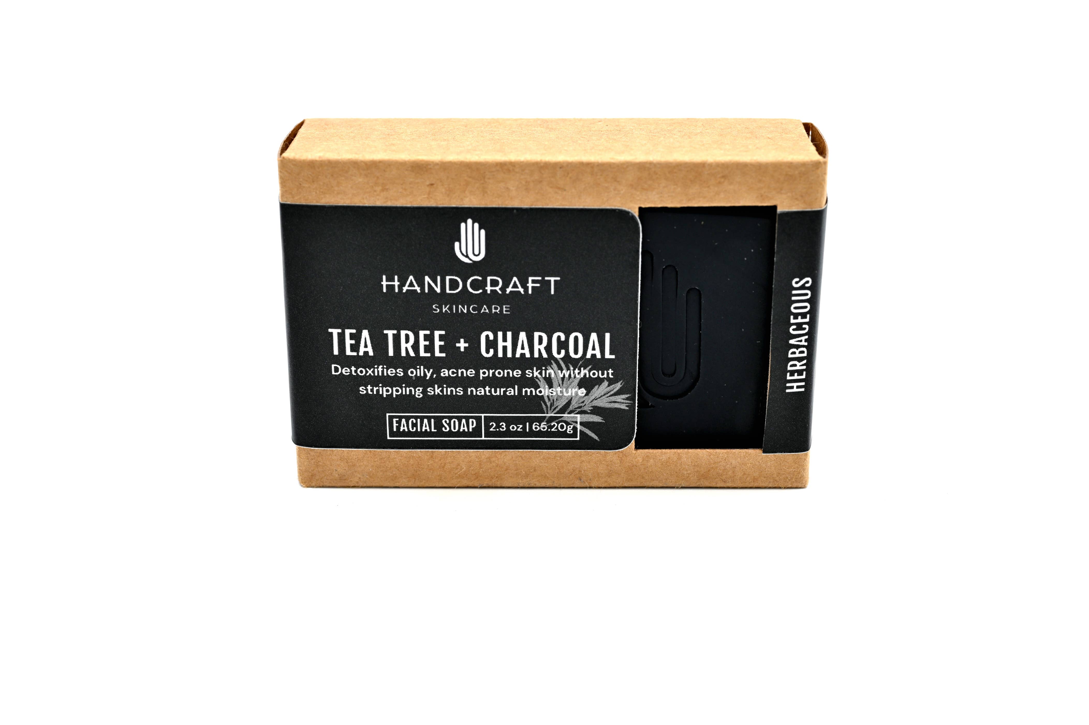 HandCraft Skincare - Wholesale Facial Cleanser - Tea Tree + Charcoal Detoxifying Facial Soap1