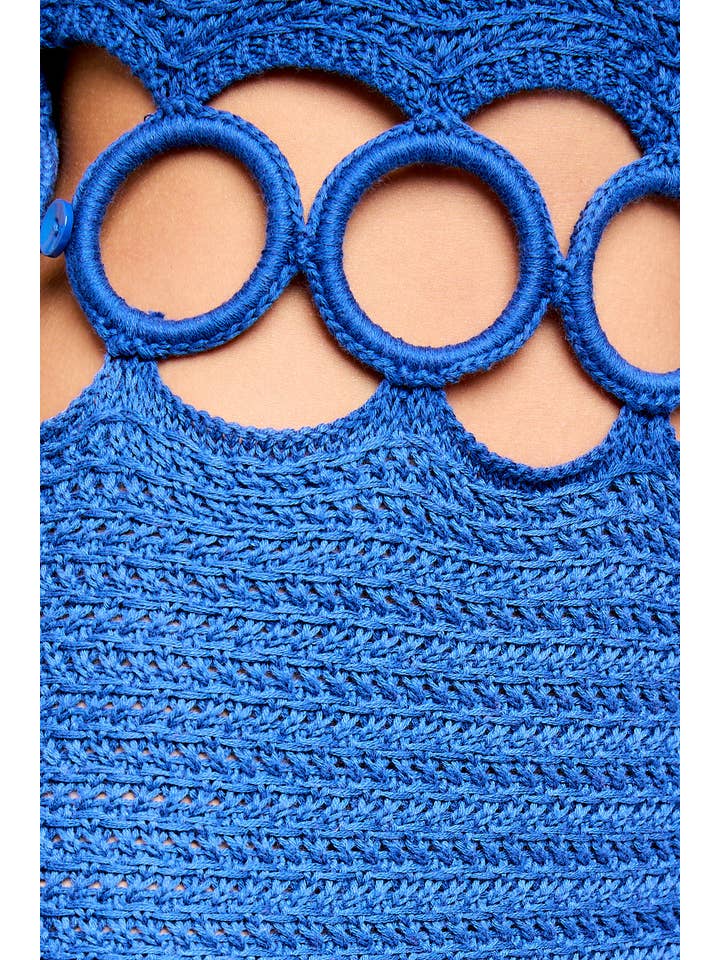 LE LIS - Wholesale Dress - Women's - SQUARE NECK SLEEVELESS CROCHET MIDI DRESS22