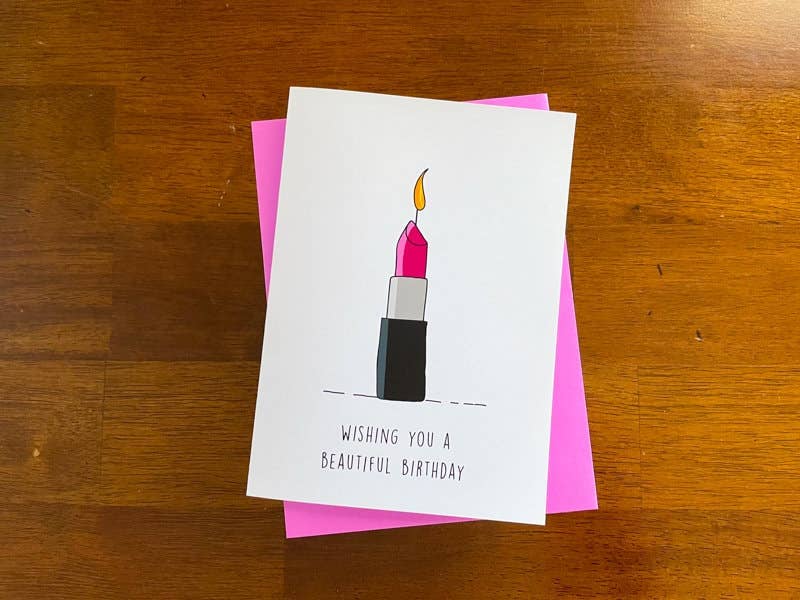 Stone Donut Design, LLC – Engroshandel Fødselsdagskort – Smuk fødselsdagslæbestift fødselsdagskort af Stone Donut Design0