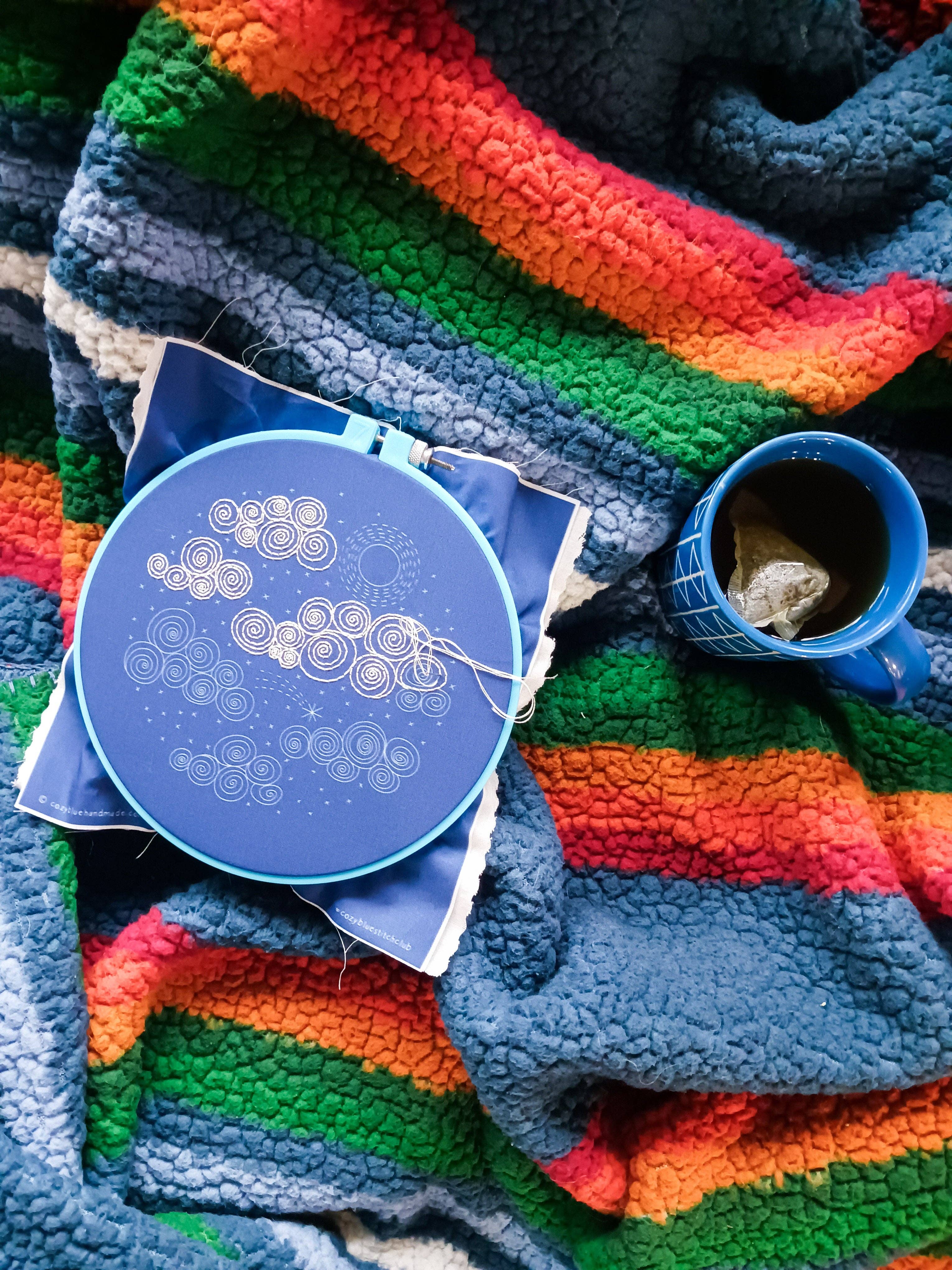 cozyblue handmade – Engroshandel Broderitilbehør – nattehimmel broderi kit3