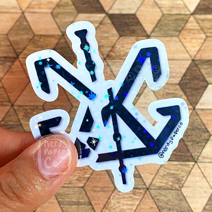 Broken Allegience- Hand Drawn Waterproof Holo Vinyl Sticker for wholesale by NERDY PAPER CO.