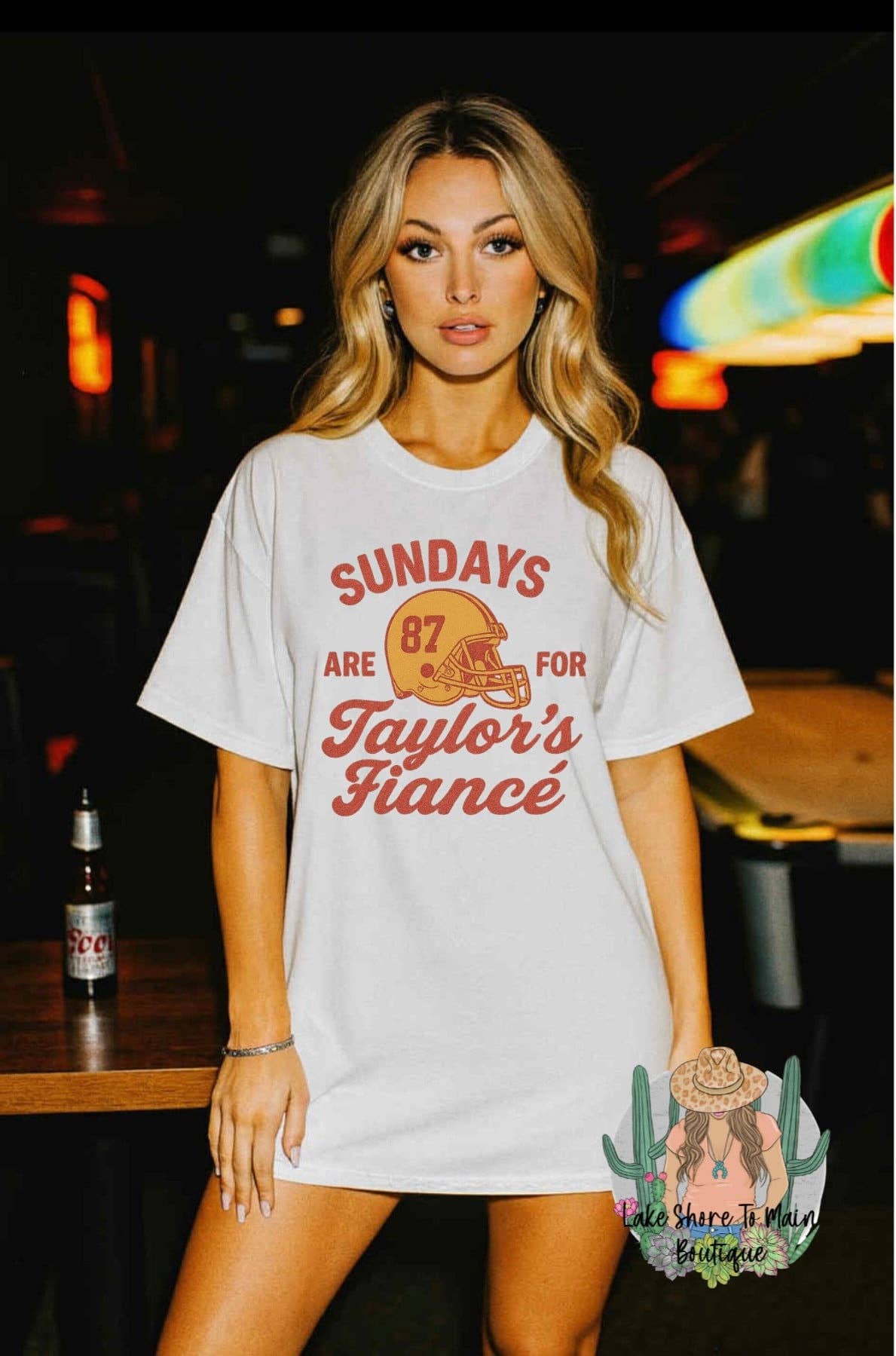 Lake Shore To Main - Wholesale Screen Printed T-Shirt - Women's - Go Taylor’s Fiancé - Chiefs - Travis - Superbowl1