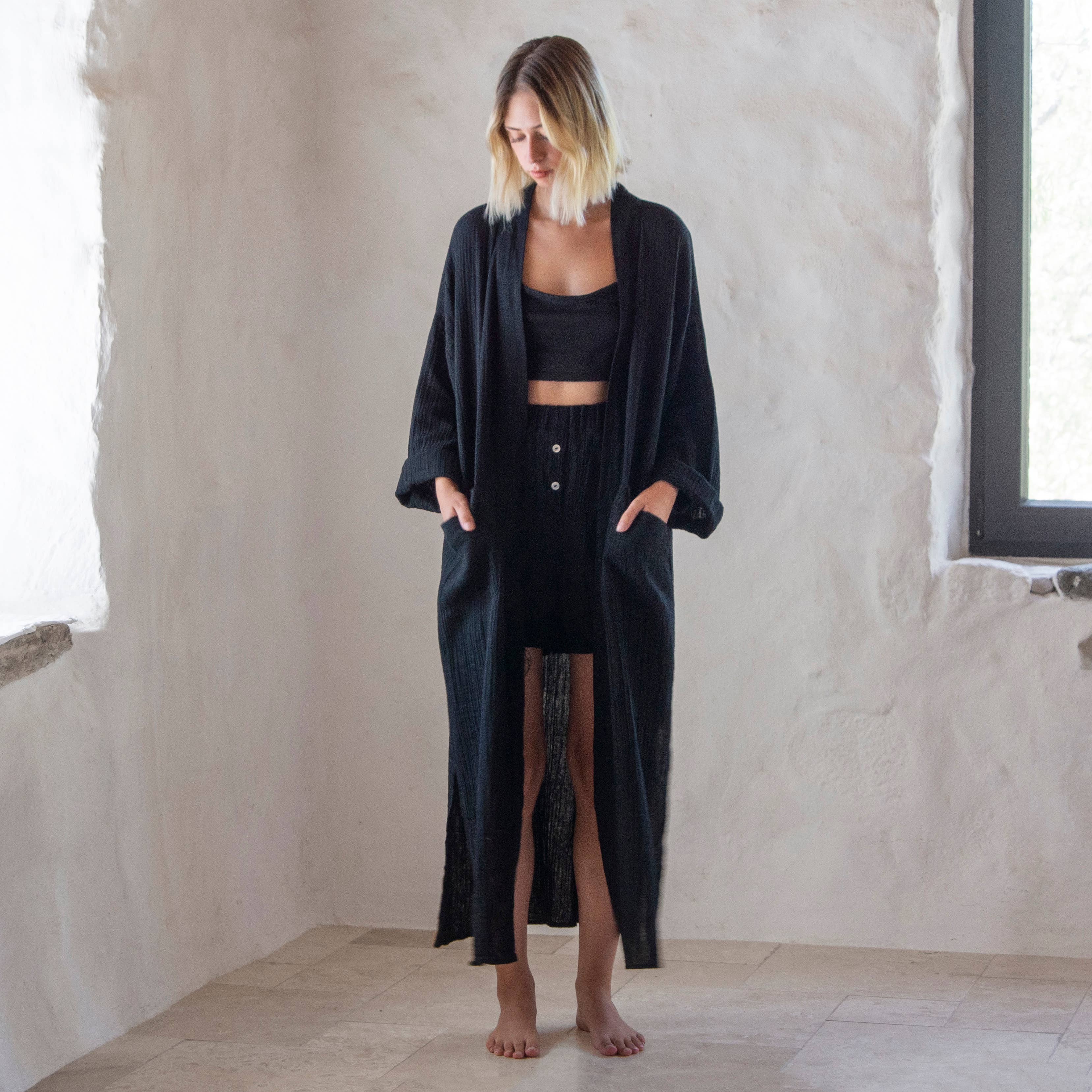 loom.ist - Wholesale Robe - Women's - Muslin double-layered cotton robe0