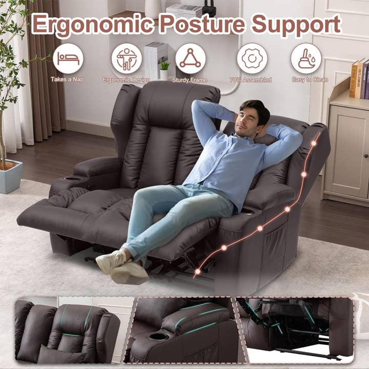 ShipItFurniture - Wholesale Sofa - 54" RV Recliner Loveseat - Manual