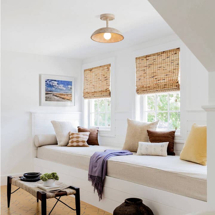 Brio Lighting - Wholesale Chandelier/Hanging Light - Lusteria 1-Light Iron Farmhouse Semi Flush Mount Ceiling Light