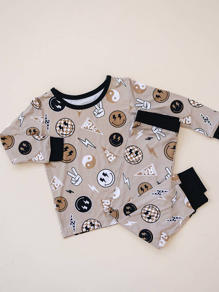 Bamboo Two Piece Set | Latte Rad Vibes for wholesale by Lucky Panda Kids