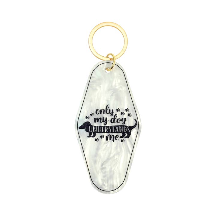 Only My Dog Understands Me Motel Vintage Keychain for wholesale by Sparkle Being