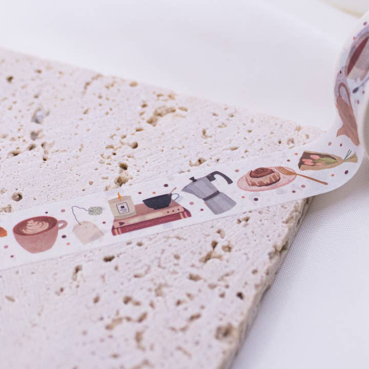 Tilda&Theo - Wholesale Washi Tape - Washi tape breakfast coffee tape breakfast brunch2