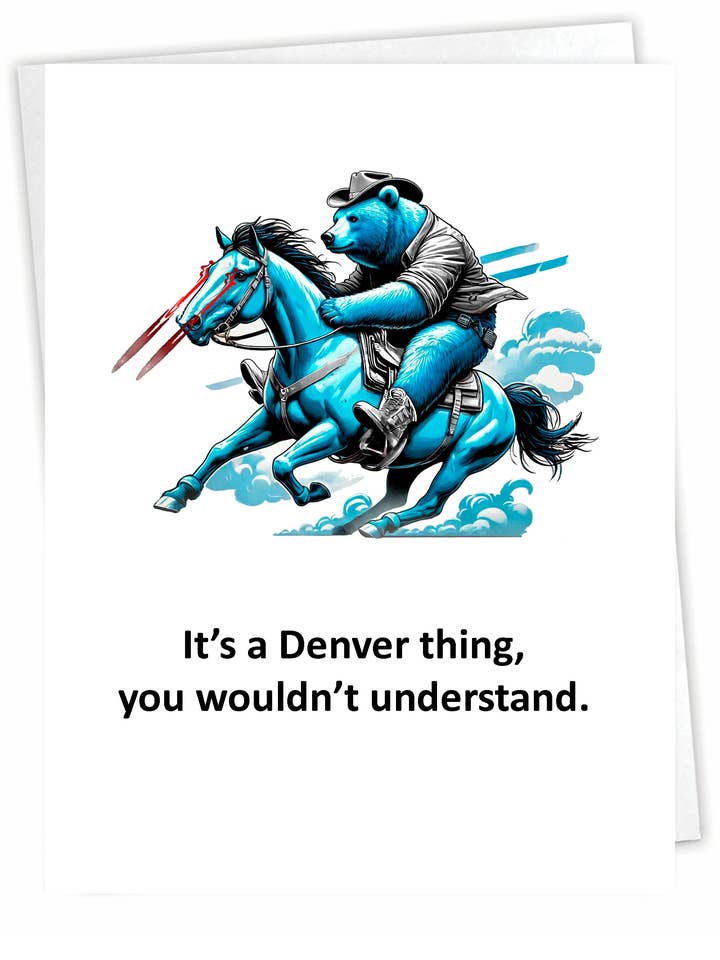 Funny Outdoor Card - Denver Thing - Blank Inside for wholesale by Blue Spark Card Co