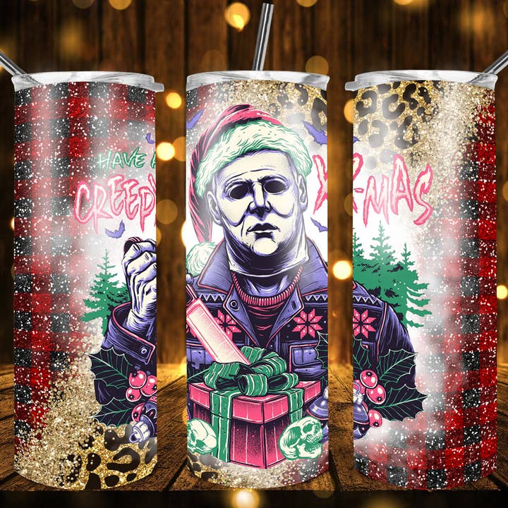 Michael's Creepy Christmas Skinny Tumbler van 20 oz voor wholesale door WST Wholesale