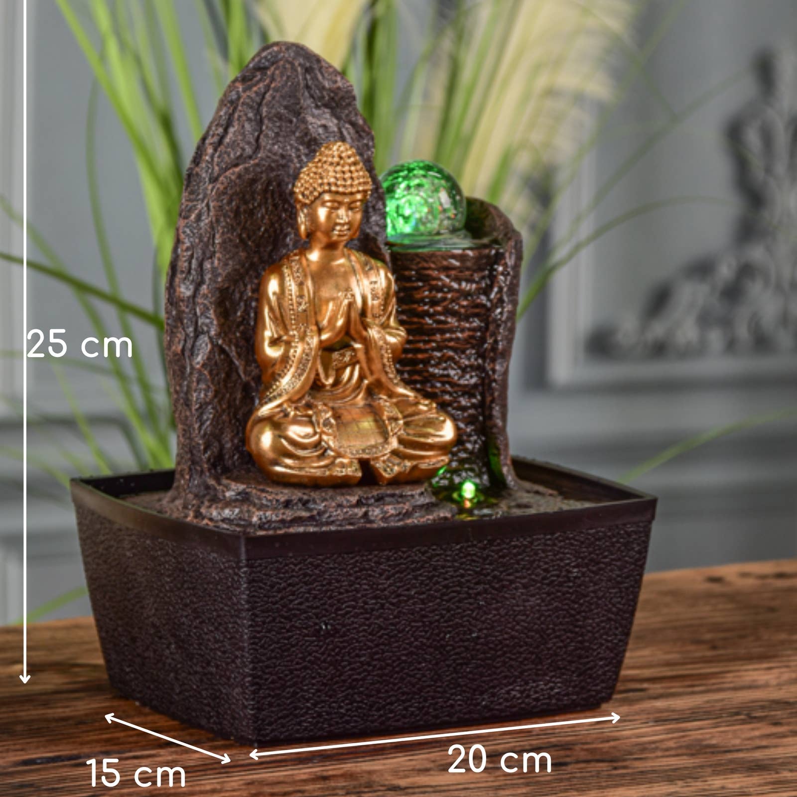 Zen'Arôme - Wholesale Decorative Tabletop Object - Haka Indoor Fountain - Removable Buddha Statuette3