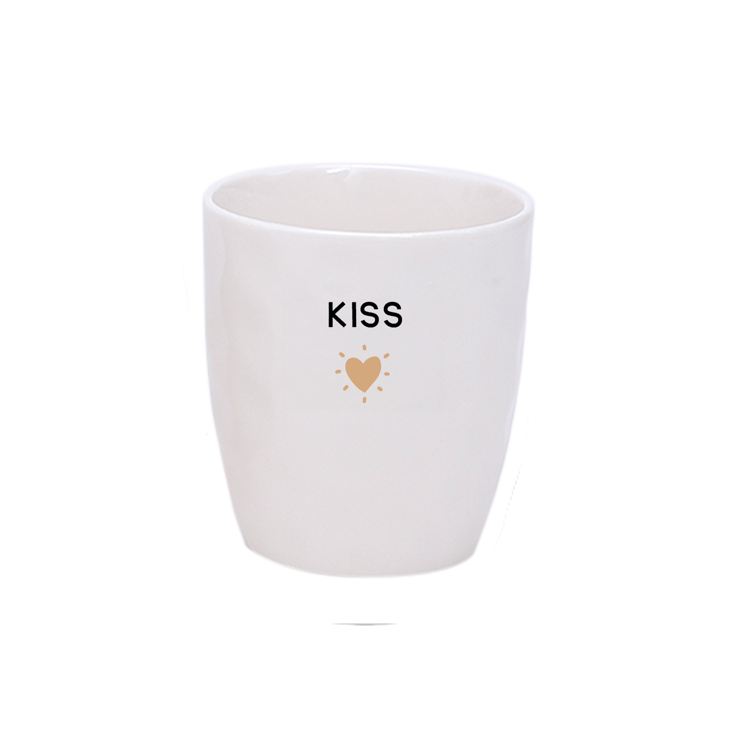 Opjet Paris - Wholesale Drinking Glass/Cup - Golden message kiss cup D7.3 H8.2cm0