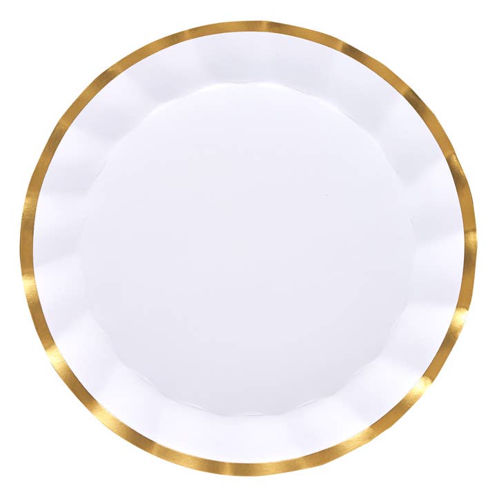 Sophistiplate - Wholesale Charger Plate - Everyday White Wavy Charger Plates/8pk