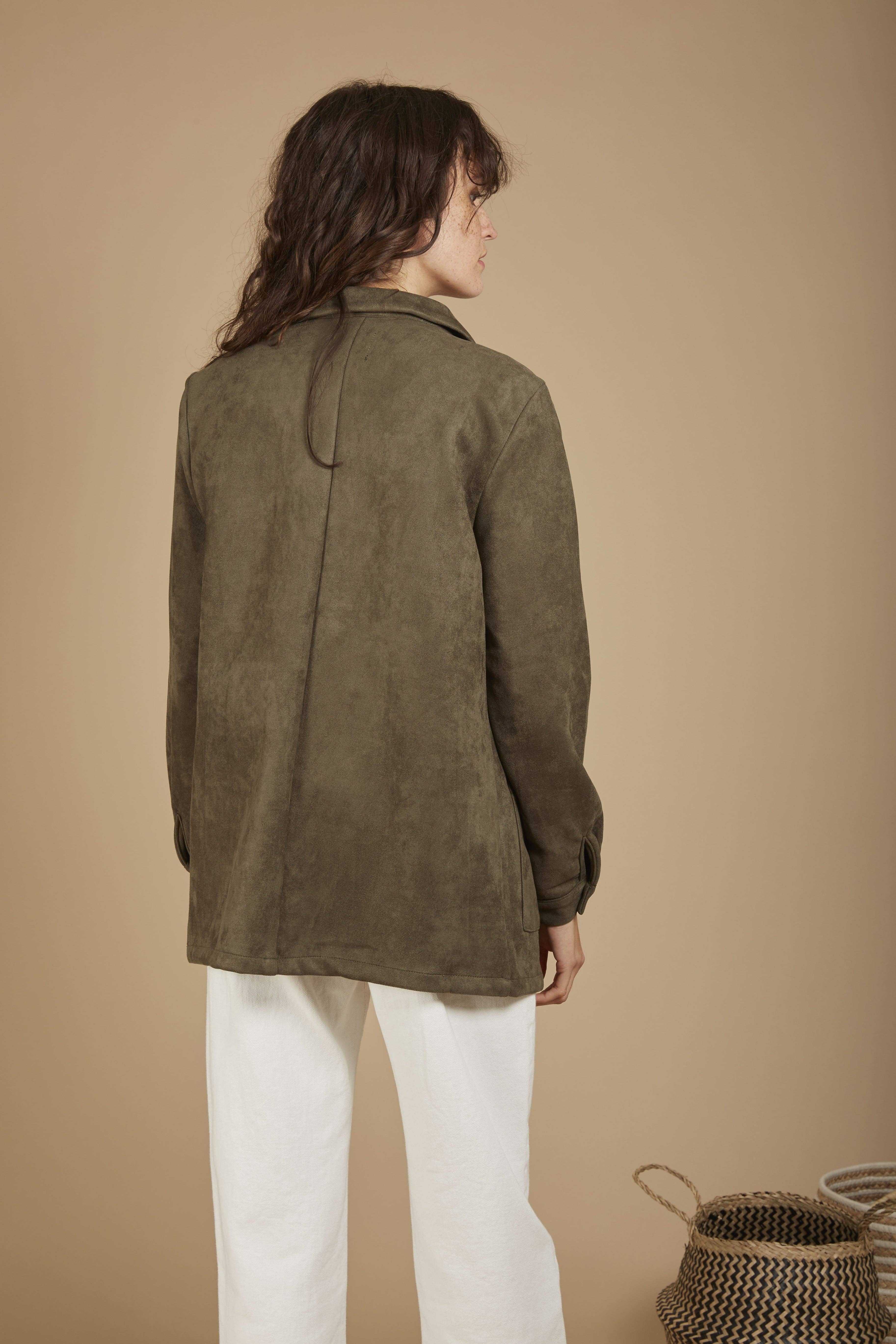 Andy & Lucy - Wholesale Jacket - Women's - VERA - Workers' style jacket in soft suede2