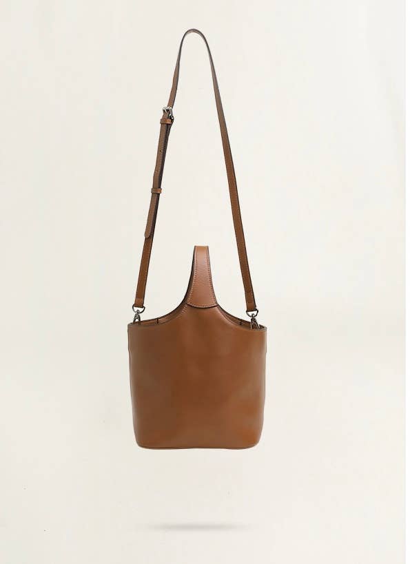 Sook Stainable - Vendita all'ingrosso Tracolla - Donna - Elle - Borsa a Secchiello in Vera Pelle Stile Minimalista8