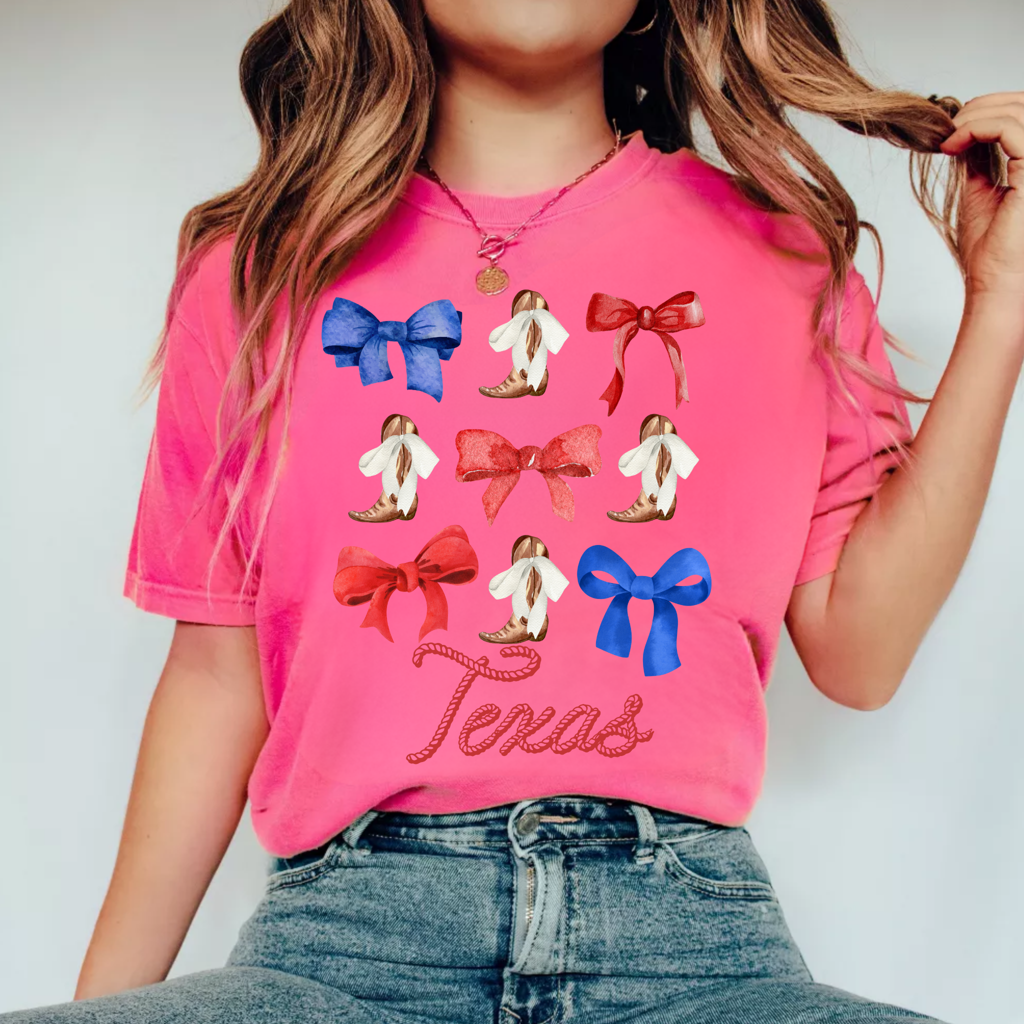 TEELUX - Venta al por mayor Papel transfer para sublimación - Botas y lazos Texas (camisa no incluida), película transparente transferida4