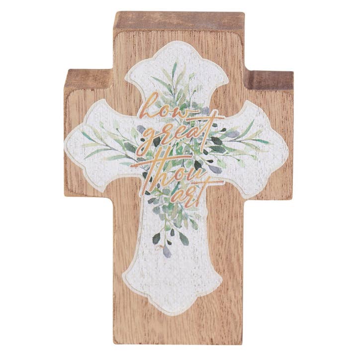 Dicksons - Wholesale Decorative Tabletop Object - CROSS HOW GREAT THOU ART TABLETOP1